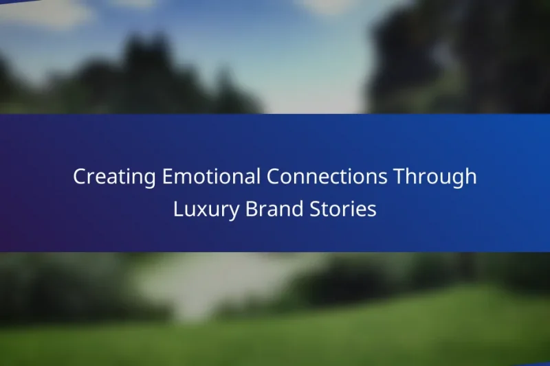 Creating Emotional Connections Through Luxury Brand Stories
