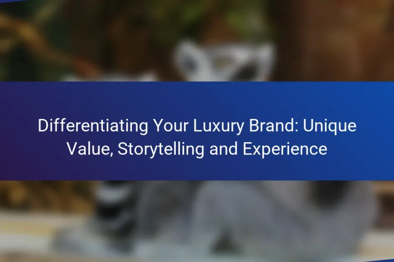 Differentiating Your Luxury Brand: Unique Value, Storytelling and Experience