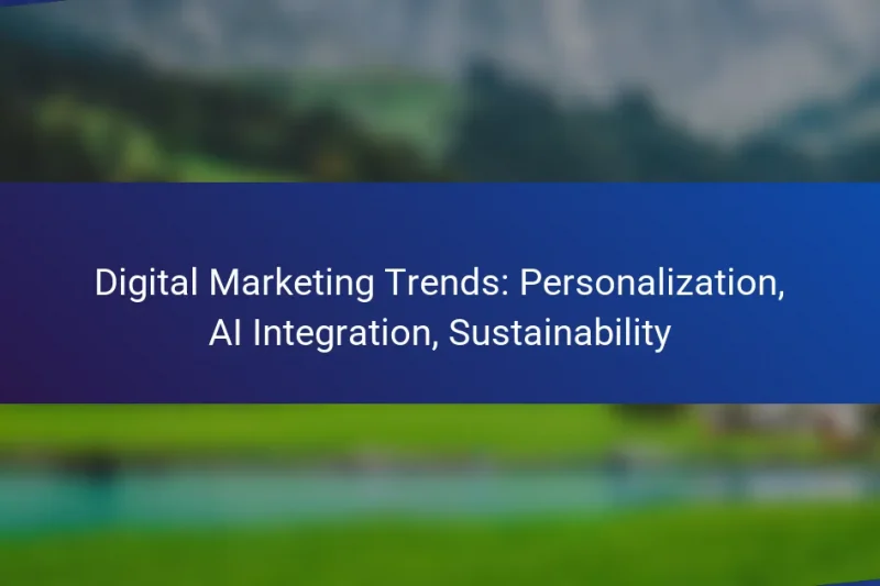 Digital Marketing Trends: Personalization, AI Integration, Sustainability