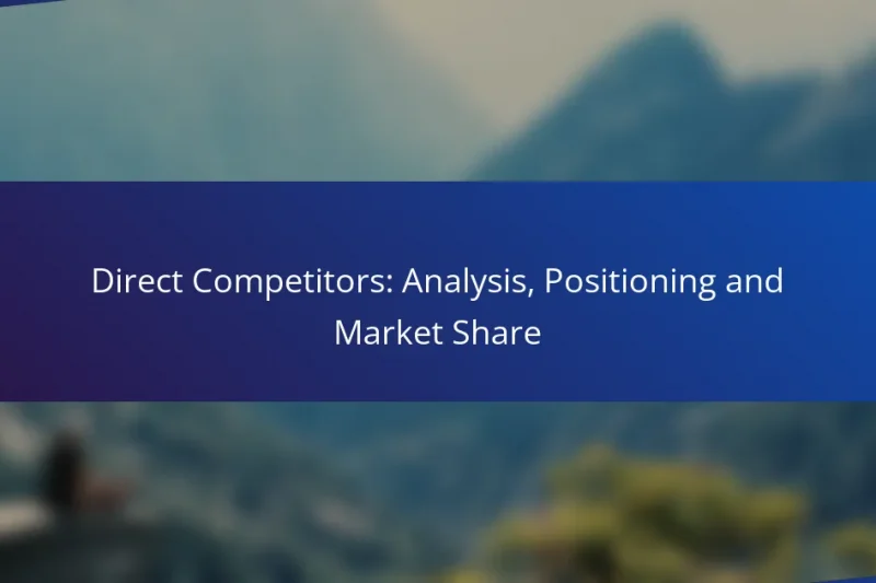 Direct Competitors: Analysis, Positioning and Market Share