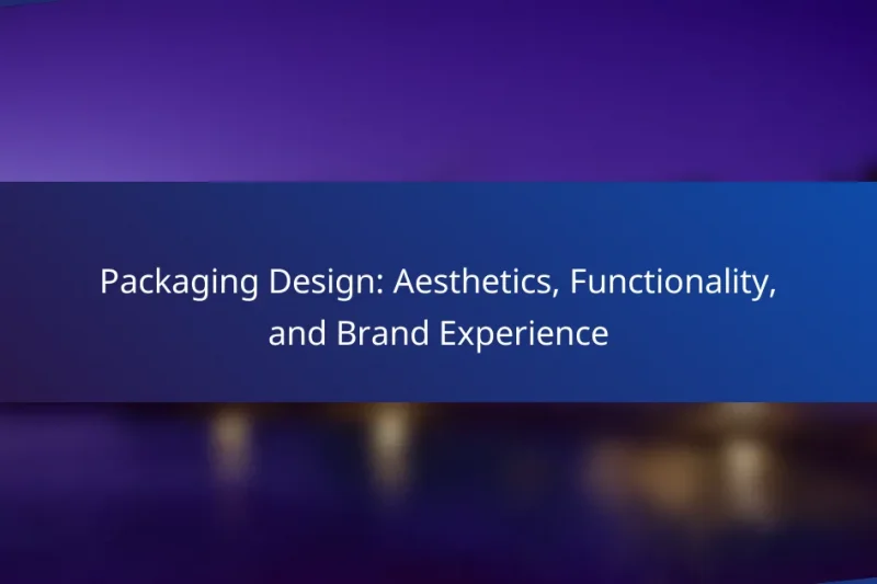 Packaging Design: Aesthetics, Functionality, and Brand Experience