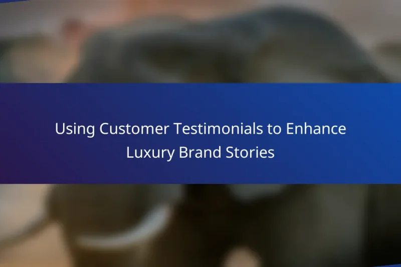 Using Customer Testimonials to Enhance Luxury Brand Stories