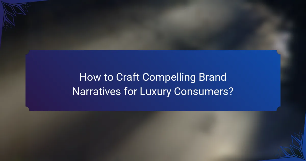How to Craft Compelling Brand Narratives for Luxury Consumers?